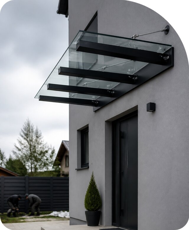 Консольный козырек в Климовске по цене от 13065 р. | РадиДОМА-Клс